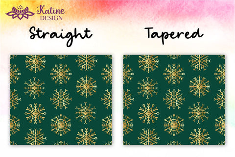 Christmas Tumbler, Red Maroon, White, Green, Dark Emerald, Gold Snowflake Tumbler, Winter Tumbler, Seamless Tumbler, Tumbler Bundle for 20 oz Skinny Sublimation Wrap Design. Straight and Tapered PNG file Sublimation KatineDesign 