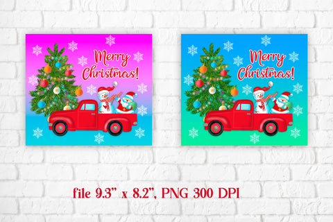 Christmas tumbler sublimation | Christmas snowman PNG Sublimation Svetana Studio 