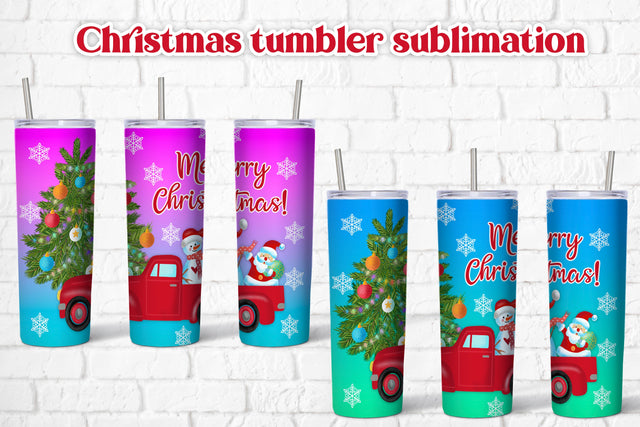 Christmas tumbler sublimation | Christmas snowman PNG Sublimation Svetana Studio 
