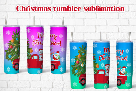 Christmas tumbler sublimation | Christmas snowman PNG Sublimation Svetana Studio 