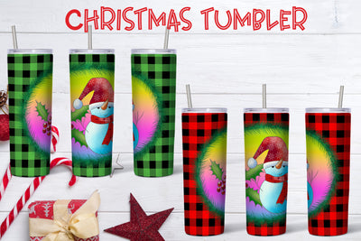 Christmas tumbler sublimation | Christmas snowman PNG Sublimation Svetana Studio 
