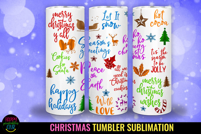 Christmas Tumbler Sublimation I 20 Oz Christmas Tumbler PNG Sublimation Happy Printables Club 