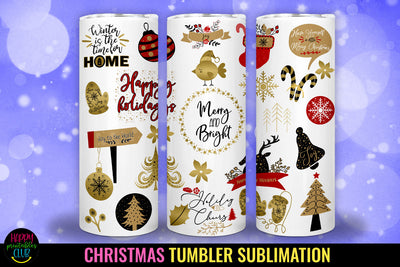 Christmas Tumbler Sublimation I 20 Oz Holiday Tumbler PNG Sublimation Happy Printables Club 