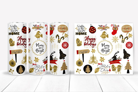 Christmas Tumbler Sublimation I 20 Oz Holiday Tumbler PNG Sublimation Happy Printables Club 