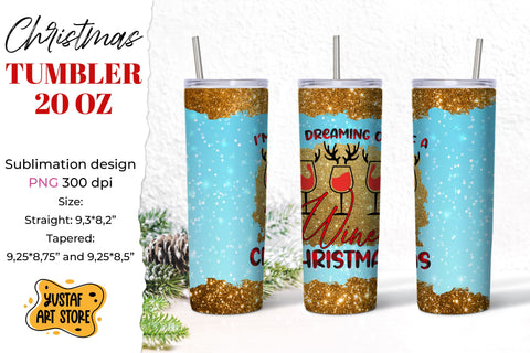 Christmas tumbler sublimation shine design "Christmas wine" Sublimation Yustaf Art Store 