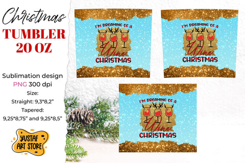 Christmas tumbler sublimation shine design "Christmas wine" Sublimation Yustaf Art Store 