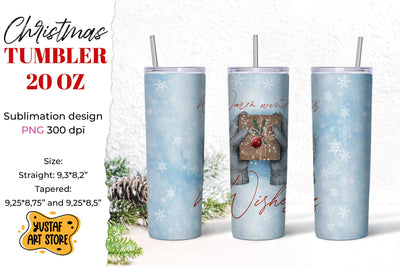 Christmas tumbler sublimation. "Warm winter wishes" quote Sublimation Yustaf Art Store 