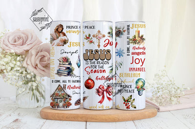 Christmas Tumbler Wrap 20 oz Skinny Tumbler Sublimation Design Digital Download PNG Instant DIGITAL Christian Reason for the Season Tumbler Sublimation sassyprint 