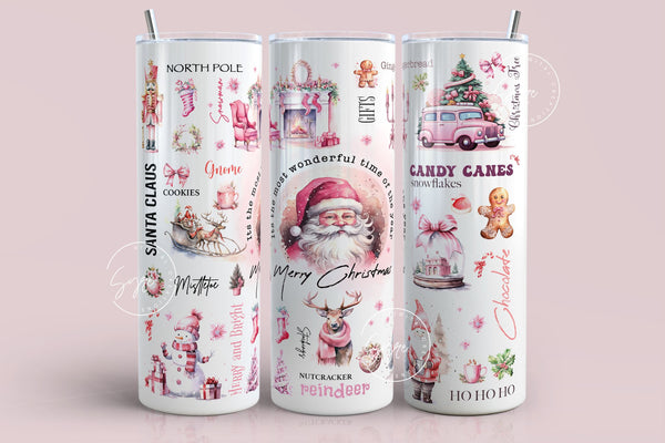 Girly Pink Nutcracker Christmas Tumbler Wrap