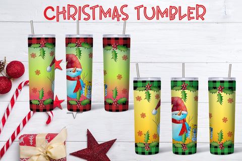 Christmas tumbler wrap | Christmas snowman PNG Sublimation Svetana Studio 