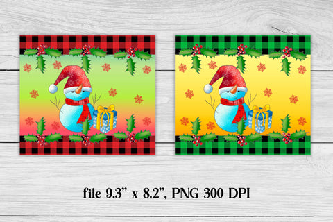 Christmas tumbler wrap | Christmas snowman PNG Sublimation Svetana Studio 