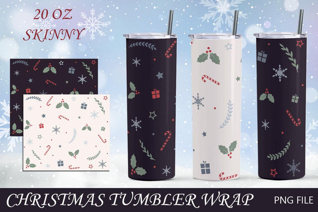 Christmas tumbler wrap design, Winter 20oz skinny tumbler sublimation Sublimation AnastasiyaArtDesign 