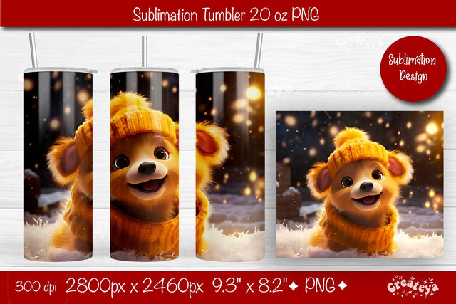 Christmas Tumbler wrap Dog Tumbler png 20 Oz sublimation design Xmas Tumbler Sublimation Createya Design 
