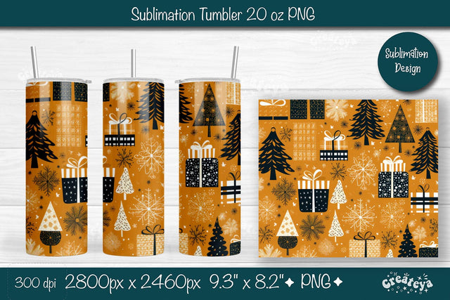 Christmas Tumbler wrap png 20 Oz sublimation design Xmas Tumbler Sublimation Createya Design 
