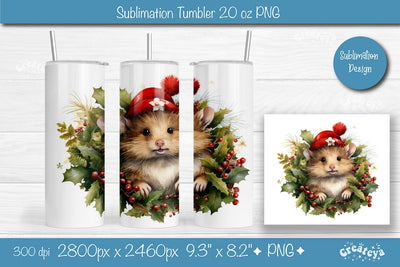 Christmas Tumbler wrap png 20 Oz sublimation design Xmas Tumbler Sublimation Createya Design 