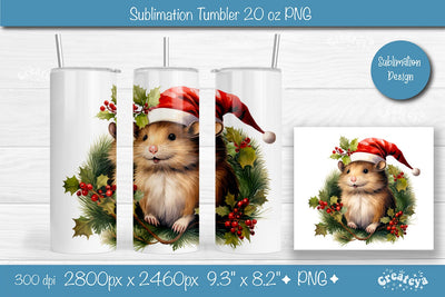 Christmas Tumbler wrap png 20 Oz sublimation design Xmas Tumbler Sublimation Createya Design 