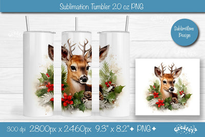 Christmas Tumbler wrap png 20 Oz sublimation design Xmas Tumbler Sublimation Createya Design 