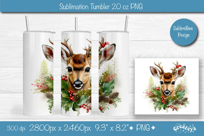 Christmas Tumbler wrap png 20 Oz sublimation design Xmas Tumbler Sublimation Createya Design 