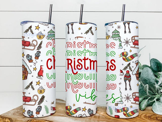 Christmas Tumbler Wrap PNG, 20oz Skinny Tumbler, Sublimation Designs, Tumbler Wrap, Coffee Tumbler Template, Digital Download Sublimation iStyleDesign 