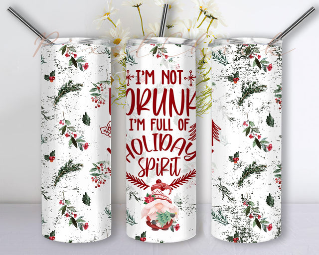 Christmas Tumbler Wrap PNG, Christmas 20oz Skinny Tumbler Design Sublimation PixelChick 