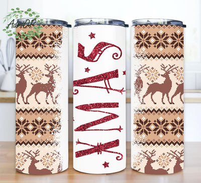 Christmas Tumbler Wrap PNG, XMas 20 oz Skinny Tumbler Sublimation Design, Instant Digital Download Sublimation AdriOP 