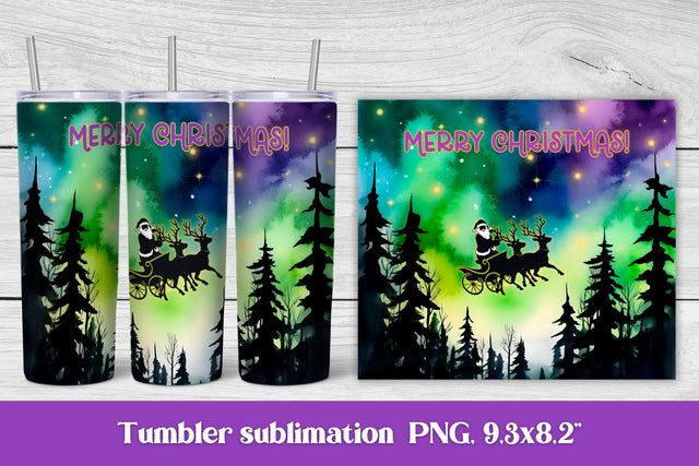 Christmas tumbler wrap | Santa Claus tumbler Sublimation Svetana Studio 