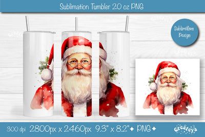 Christmas Tumbler wrap Santa Tumbler png 20 Oz sublimation design Xmas Tumbler Sublimation Createya Design 