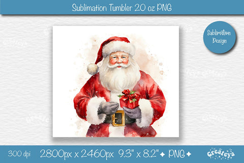 Christmas Tumbler wrap SantaTumbler png 20 Oz sublimation design Xmas Tumbler Sublimation Createya Design 