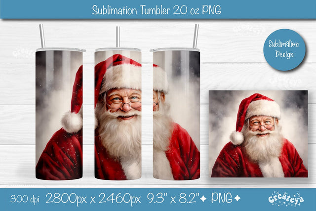 Christmas Tumbler wrap SantaTumbler png 20 Oz sublimation design Xmas Tumbler Sublimation Createya Design 