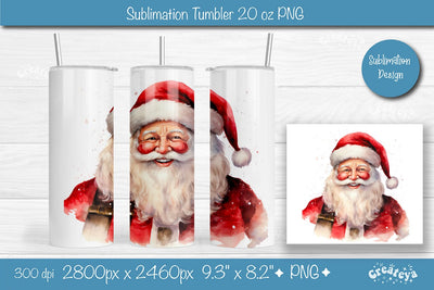 Christmas Tumbler wrap SantaTumbler png 20 Oz sublimation design Xmas Tumbler Sublimation Createya Design 