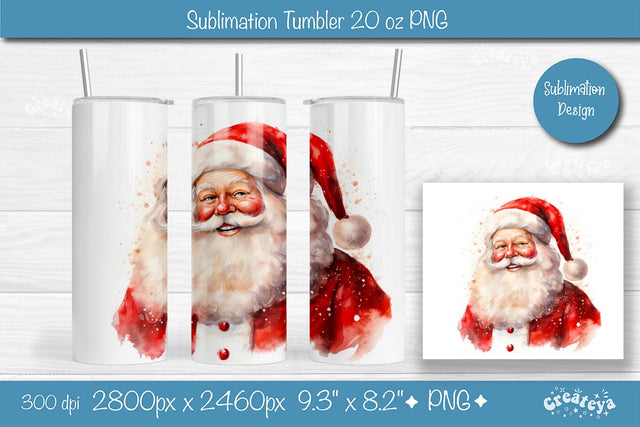 Christmas Tumbler wrap SantaTumbler png 20 Oz sublimation design Xmas Tumbler Sublimation Createya Design 