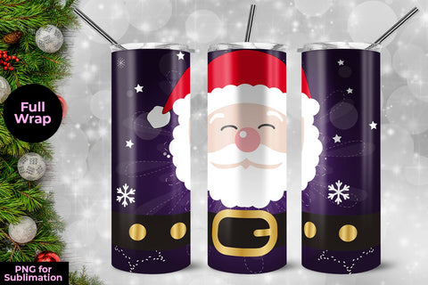 Christmas Tumbler Wrap Template Santa Claus Sublimation Sublimatiz Designs 