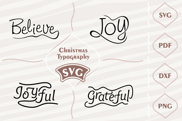 Christmas typography - SVG bundle SVG Digital Mojito 