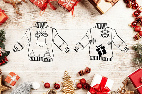 Christmas Ugly Sweater Ornament Svg Bundle SVG Regulrcrative 