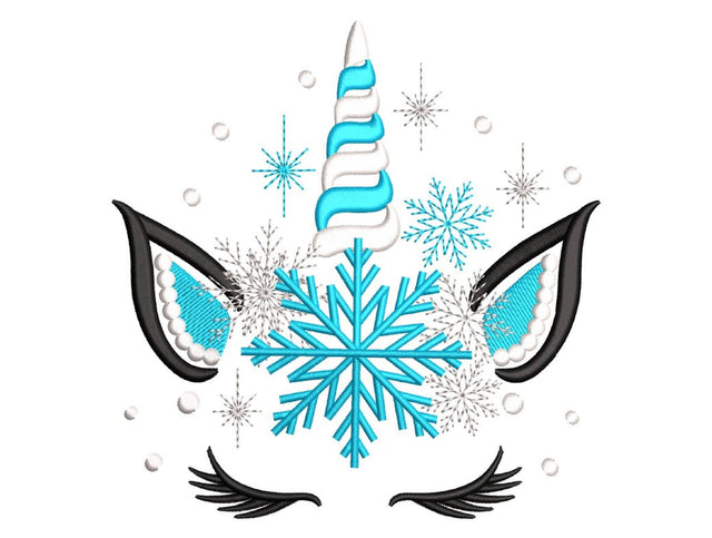 Christmas Unicorn Machine Embroidery Design, 3 sizes, Instant Download Embroidery/Applique DESIGNS Nino Nadaraia 