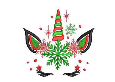 Christmas Unicorn Machine Embroidery Design Embroidery/Applique DESIGNS Nino Nadaraia 