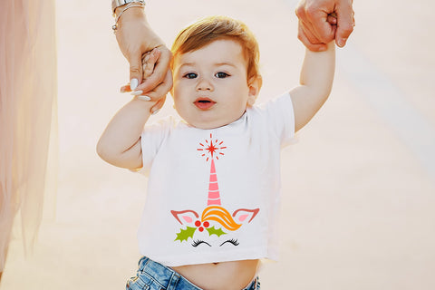 Christmas unicorn svg bundle, Christmas unicorn face svg SVG Digital Rainbow Shop 