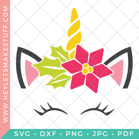 Christmas Unicorn SVG Bundle SVG Hey Let's Make Stuff 