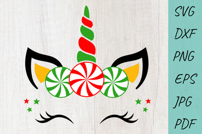 Christmas unicorn Svg, Candy Cane Unicorn Svg, Christmas Svg SVG Irina Ostapenko 
