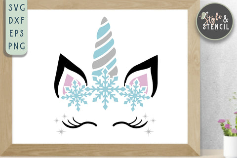 Christmas Unicorn SVG | Christmas SVG | Kids Christmas SVG Style and Stencil 