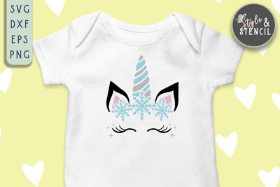 Christmas Unicorn SVG | Christmas SVG | Kids Christmas SVG Style and Stencil 