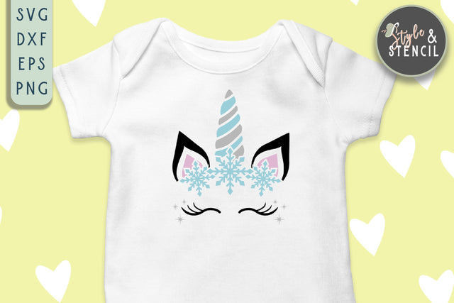 Christmas Unicorn SVG | Christmas SVG | Kids Christmas SVG Style and Stencil 