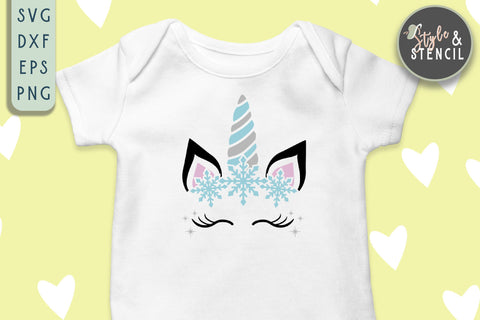 Christmas Unicorn SVG | Christmas SVG | Kids Christmas SVG Style and Stencil 