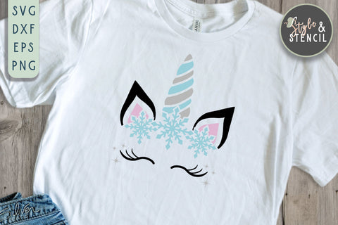 Christmas Unicorn SVG | Christmas SVG | Kids Christmas SVG Style and Stencil 