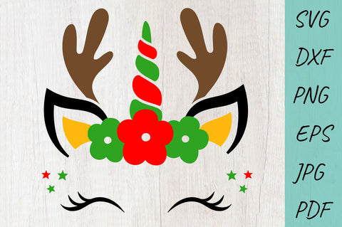 Christmas unicorn Svg, Reindeer SVG, Christmas Svg SVG Irina Ostapenko 