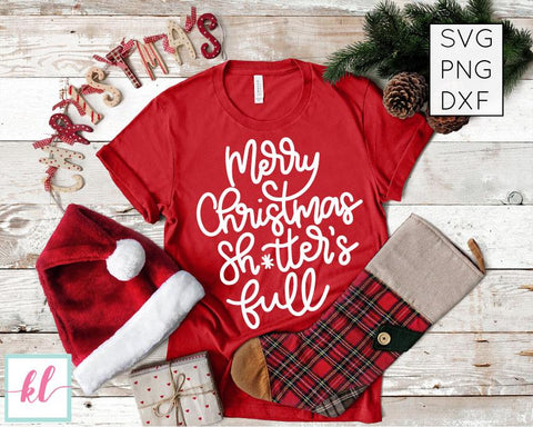 Christmas Vacation Quote Hand Lettered SVG | Merry Christmas Sh*tter's Full SVG Kelly Leigh Creates 
