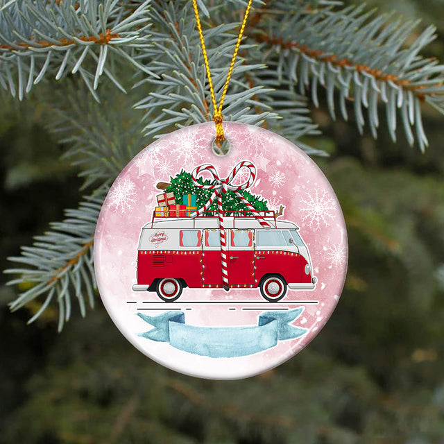 Christmas van ornament digital download PNG Sublimation CaldwellArt 
