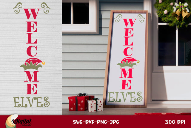 Christmas Vertical Door Sign SVG. 3D Door Sign. Vertical Signs SVG SVG Evgenyia Guschina 