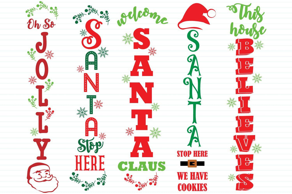 Christmas vertical porch Sign Quotes Bundle svg, Christmas porch sign ...