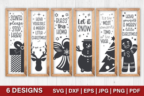 Christmas Vertical Porch Signs | Christmas SVG Bundle SVG TatiStudio 